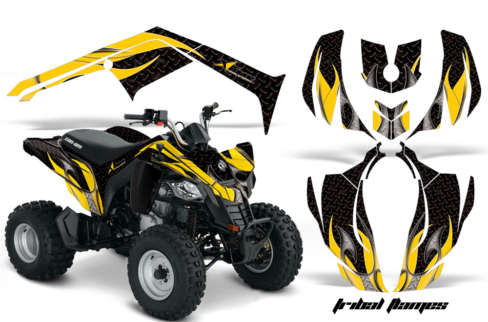 Can-Am Bombardier DS250 Graphics Kit TF YELLOW BLKBG